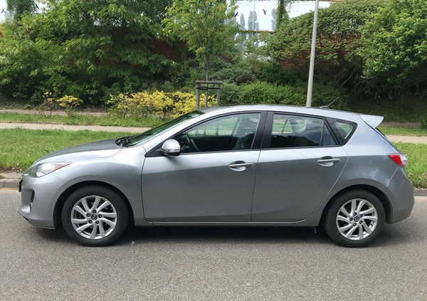Mazda 3 cena 33900 przebieg: 115244, rok produkcji 2013 z Warszawa małe 211